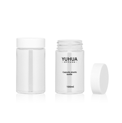 o empacotamento plástico do ANIMAL DE ESTIMAÇÃO 210ml engarrafa o recipiente vazio do comprimido da cápsula com o tampão de parafuso branco