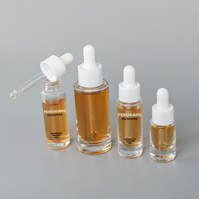 da garrafa de vidro do soro de 5ml 10ml 30ml garrafas de vidro de empacotamento cosméticas do conta-gotas