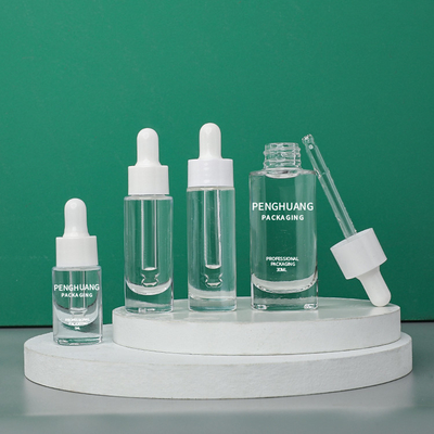 da garrafa de vidro do soro de 5ml 10ml 30ml garrafas de vidro de empacotamento cosméticas do conta-gotas