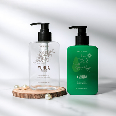 garrafa retangular do ANIMAL DE ESTIMAÇÃO 200ml com cor personalizada bomba da loção