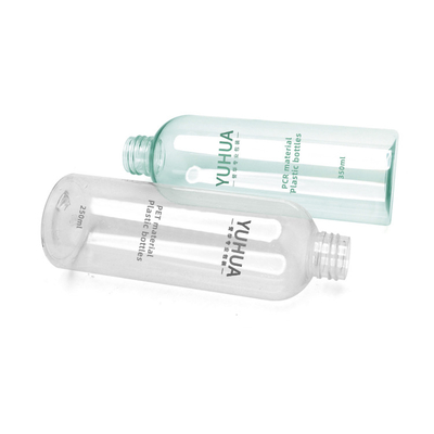Garrafas amigáveis 100ml 300ml 500ml do empacotamento plástico de Eco com tampão branco