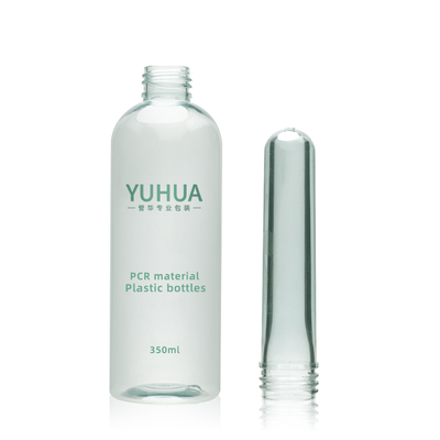 Garrafas amigáveis 100ml 300ml 500ml do empacotamento plástico de Eco com tampão branco