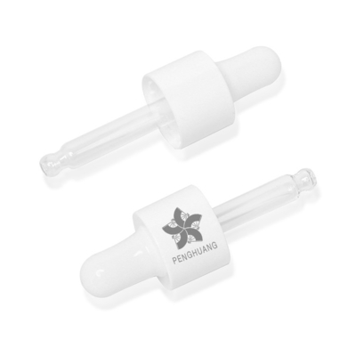 garrafa de vidro redonda do cilindro 15ml com o conta-gotas plástico branco