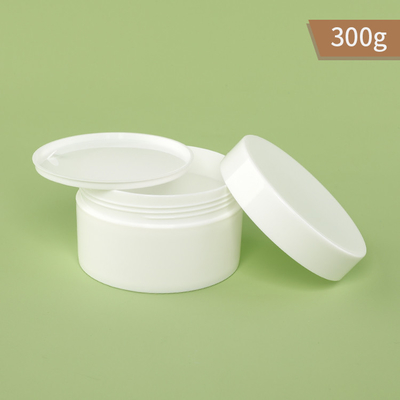 parede plástica do frasco de 300g PP frasco e tampão brancos da cor da única com gaxeta dos Pp