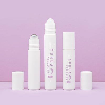 rolo plástico de 10ml 15ml PP no logotipo personalizado da garrafa cor branca