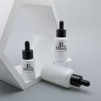 Impressão de tela de seda de vidro de garrafa redonda 30ml 50ml 100ml de Boston com conta-gotas