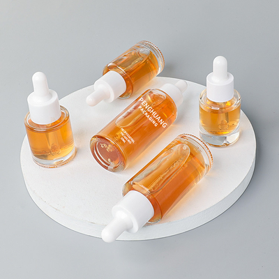 forma redonda de vidro de empacotamento do óleo da garrafa do conta-gotas do soro de 15ml 20ml 30ml 40ml 50ml
