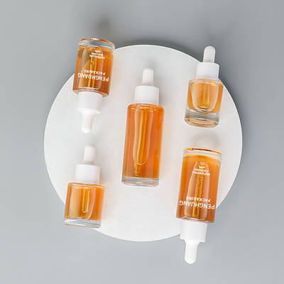 forma redonda de vidro de empacotamento do óleo da garrafa do conta-gotas do soro de 15ml 20ml 30ml 40ml 50ml