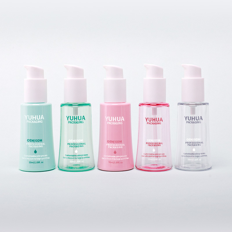 Botão de bomba de loção facial de plástico 50ml Botão de soro de óleo cónico para soluções eficazes de cuidados com a pele