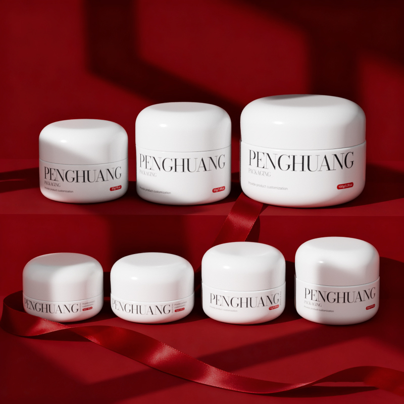 Potes de Vidro Cremosos Personalizados para Protetor Labial em Branco/Transparente/Personalizado com Logotipo Personalizado e Cor/Impressão Personalizada