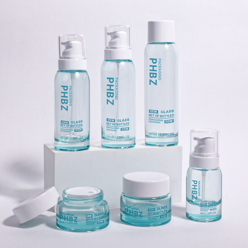 Frasco de embalagem de cosméticos de luxo redondo aceito OEM ODM adequado para cremes de alta qualidade, soros e outros itens essenciais de beleza