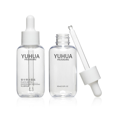Garrafa plástica vazia do conta-gotas da garrafa de óleo essencial 60ml do soro da garrafa do óleo de cabelo