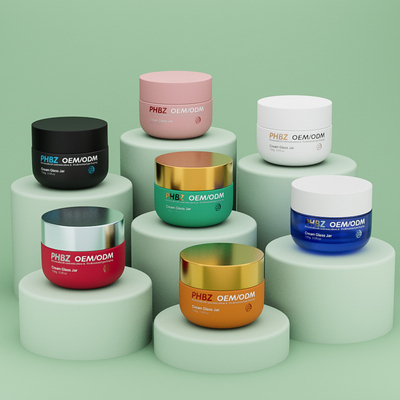 OEM ODM vidro de creme cosmético em branco com tampa