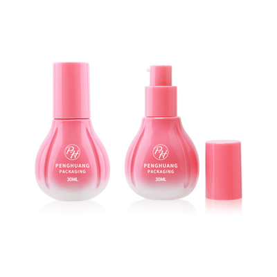 30 ml de soro e tonificante logotipo personalizado creme loção garrafas de vidro com bomba