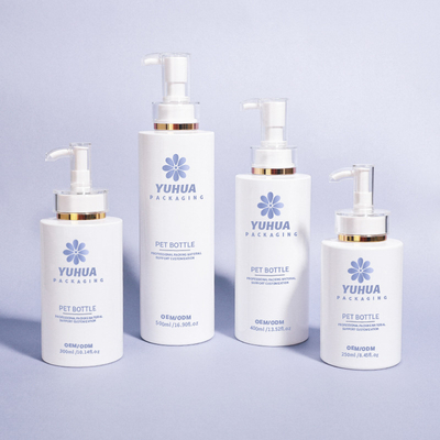 250 ml 300 ml 400 ml 500 ml garrafas plásticas de shampoo e bombas de condicionador