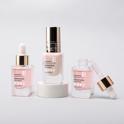 Sero de Óleo para Cabelos 15 ml Embalagem Cosmética Quadrado Flascas de Fundamento Líquido
