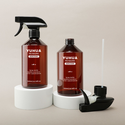 Botelha de spray de gatilho de plástico 500 ml Botelha de spray de névoa para limpeza doméstica