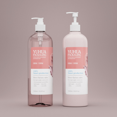 Botão de Loção de Plástico de Atacado Branco1000ml Botão de Shampoo e Conditioner PET Personalizado