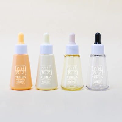 Frascos conta-gotas de soro para serigrafia por atacado 50ML Frasco de óleo essencial de plástico personalizável