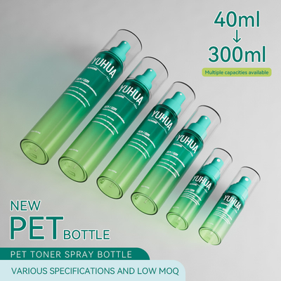 Frasco de spray PET com serigrafia e padrão de spray de névoa fina