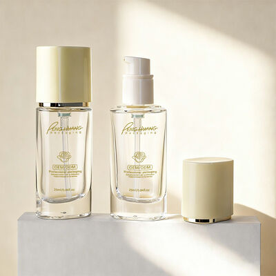 Fundação líquida garrafas de vidro embalagem cosmética com 30ml de capacidade impressão personalizável e resistente a vazamento design durável