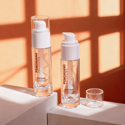 Fundação líquida garrafas de vidro embalagem cosmética com 30ml de capacidade impressão personalizável e resistente a vazamento design durável