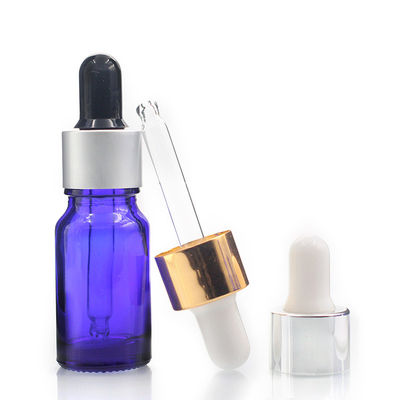 o conta-gotas de vidro vazio da garrafa 10ml azul engarrafa com as garrafas de vidro do conta-gotas da pipeta