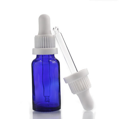 fabricantes de vidro azuis da garrafa do conta-gotas do óleo essencial do recipiente 20ml cosmético