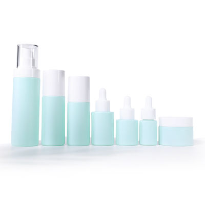 Bot de empacotamento cosmético luxuoso do pulverizador do vidro da bomba da espuma 15/20/30/40/50/100ml da garrafa limpa conveniente da musse da lavagem da cara do curso