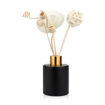 Preto redondo Reed Diffuser Bottle da garrafa de vidro do difusor de 30ml 50ml