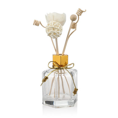 Forma clara vazia do hexágono da garrafa de vidro do difusor do tampão de parafuso 125ml