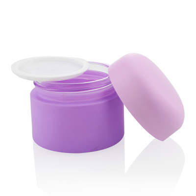 Frascos de empacotamento cosméticos de Matte Purple Cosmetic Cream Glass do creme de corpo 15/20/30/50/100g