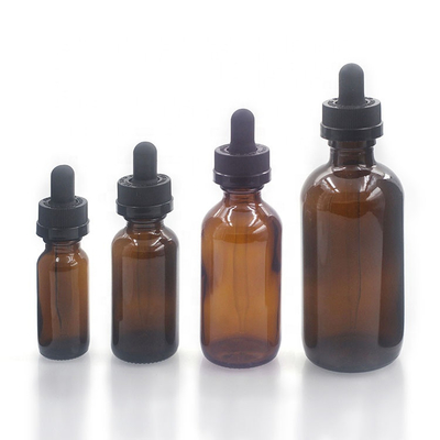 120ml esvaziam Amber Glass Bottles as garrafas de vidro do círculo de 4 onças Boston para produtos petrolíferos