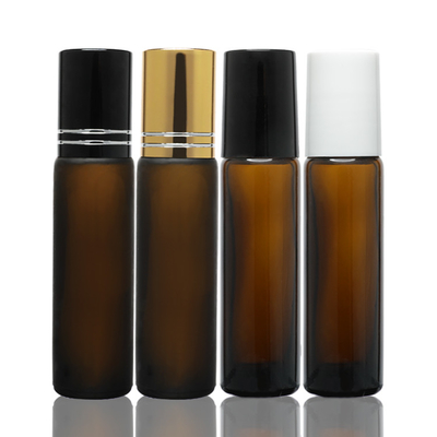 Soro do perfume que empacota Amber Glass Essential Oil Bottle 8ml com o tampão da bola de rolo