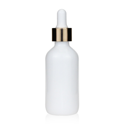 Empacotamento cosmético cerâmico branco vazio da garrafa de vidro de Boston
