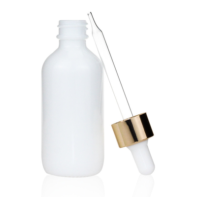 empacotamento branco vazio de 60ml Opal Boston Glass Bottle Cosmetic