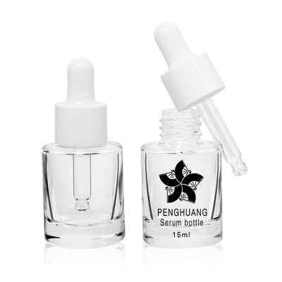 O mini vidro recarregável feito sob encomenda do soro 15ml engarrafa a garrafa do conta-gotas do óleo essencial