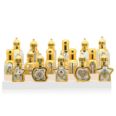 Beleza que empacota Mini Glass Roll On Bottles 12ml para o perfume que empacota o brilho dourado