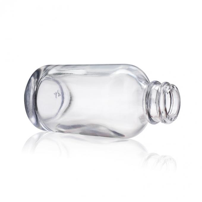 Garrafa cosmética de vidro clara de empacotamento cosmética feita sob encomenda do conta-gotas do soro para o óleo essencial do soro