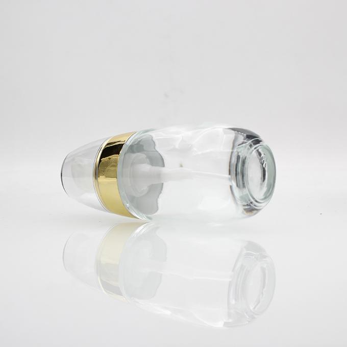 Boa garrafa de vidro luxuosa da fundação da qualidade 60ml/garrafa da loção com bomba