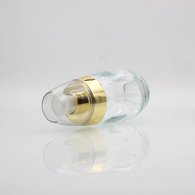 Boa garrafa de vidro luxuosa da fundação da qualidade 60ml/garrafa da loção com bomba