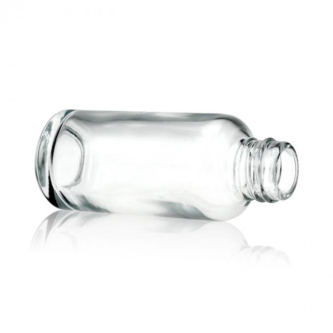 garrafa líquida cosmética da fundação do vidro do círculo de 30 ml, recipiente de vidro perfeito para mulheres