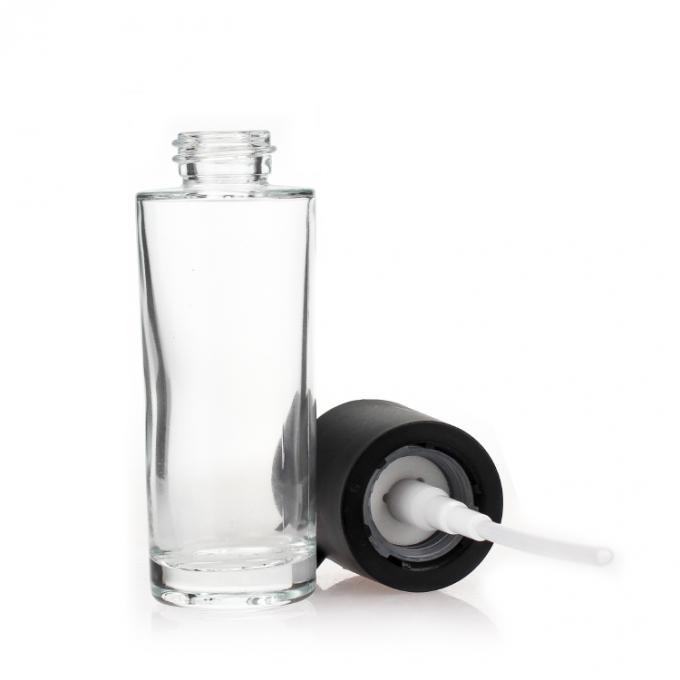 Garrafa de vidro cosmética da garrafa líquida cosmética especial feita sob encomenda por atacado da loção da garrafa da fundação da bomba 30ml com bomba