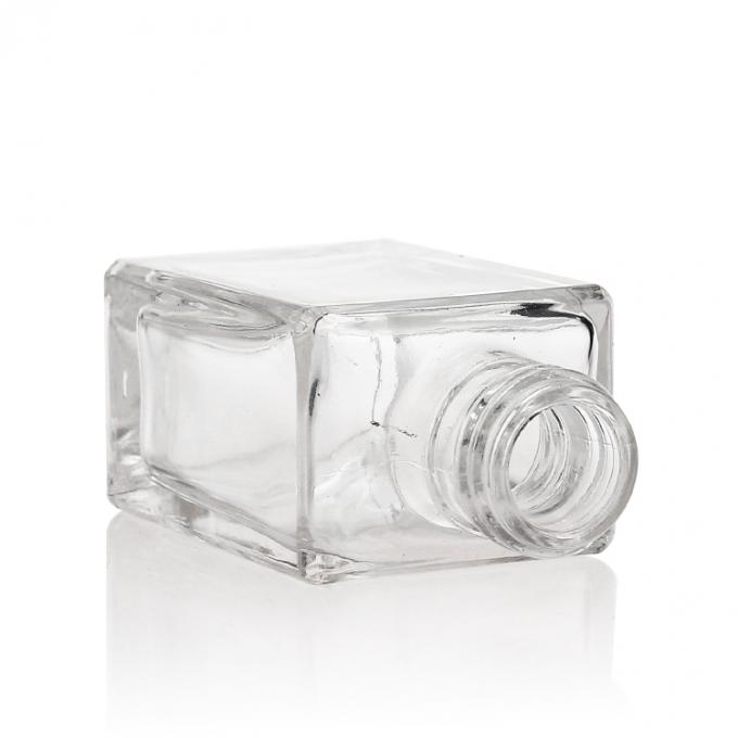 Garrafa de vidro de empacotamento cosmética clara da loção da fundação do quadrado 30ml