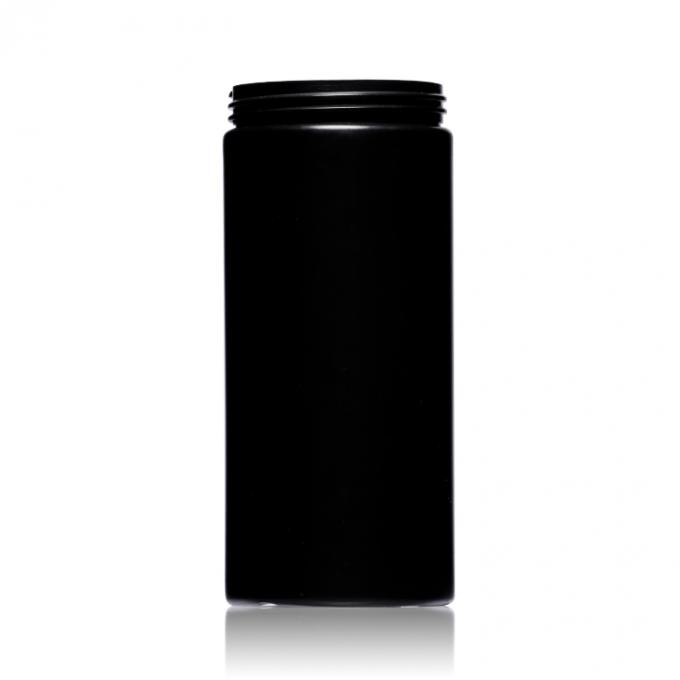 261ml que recicla recipientes de empacotamento vazios pretos do frasco do HDPE plástico
