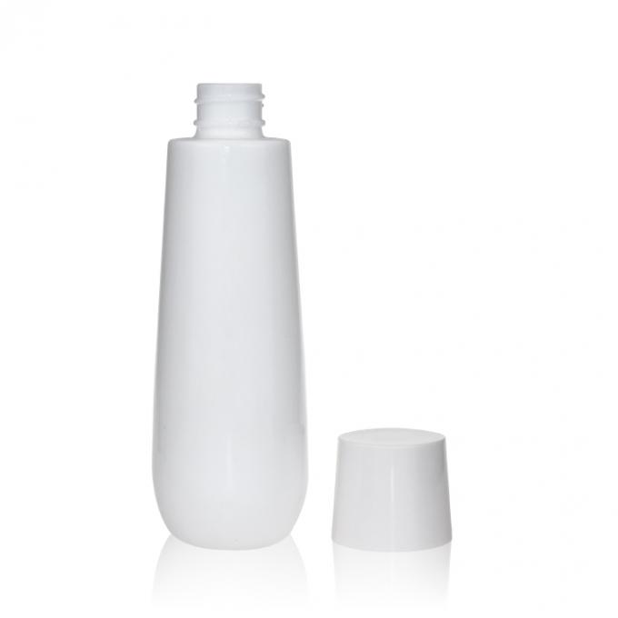 Porcelana branca Skincare do leite oval que empacota a garrafa de vidro vazia da loção