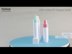 Garrafa de óleo cosmética personalizada do cabelo da garrafa do conta-gotas plástico do logotipo 30ml