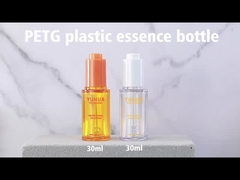 Garrafa de óleo essencial de plástico de 30 ml, limpa, com pára-goteador
