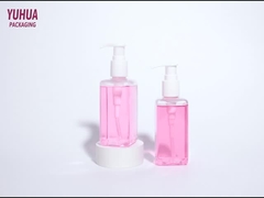 Bottle de bomba de plástico de 125 ml quadrado personalizável Pet Bottles de sabão de mão líquido