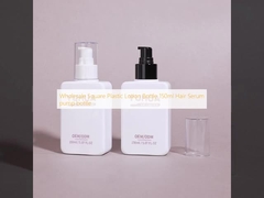 Grátis garrafa de loção de plástico quadrado garrafa de pompa de soro capilar de 150 ml